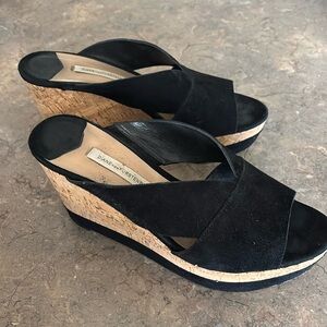 Black suede wedges Diane von Furstenberg